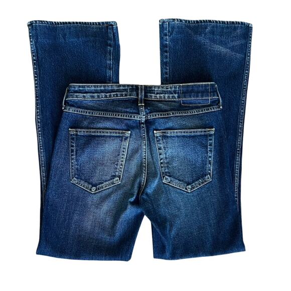 Amo Women’s Kick Flare Mid Rise True Blue Cotton Denim Y2K Jeans Size 27 - Picture 8 of 9